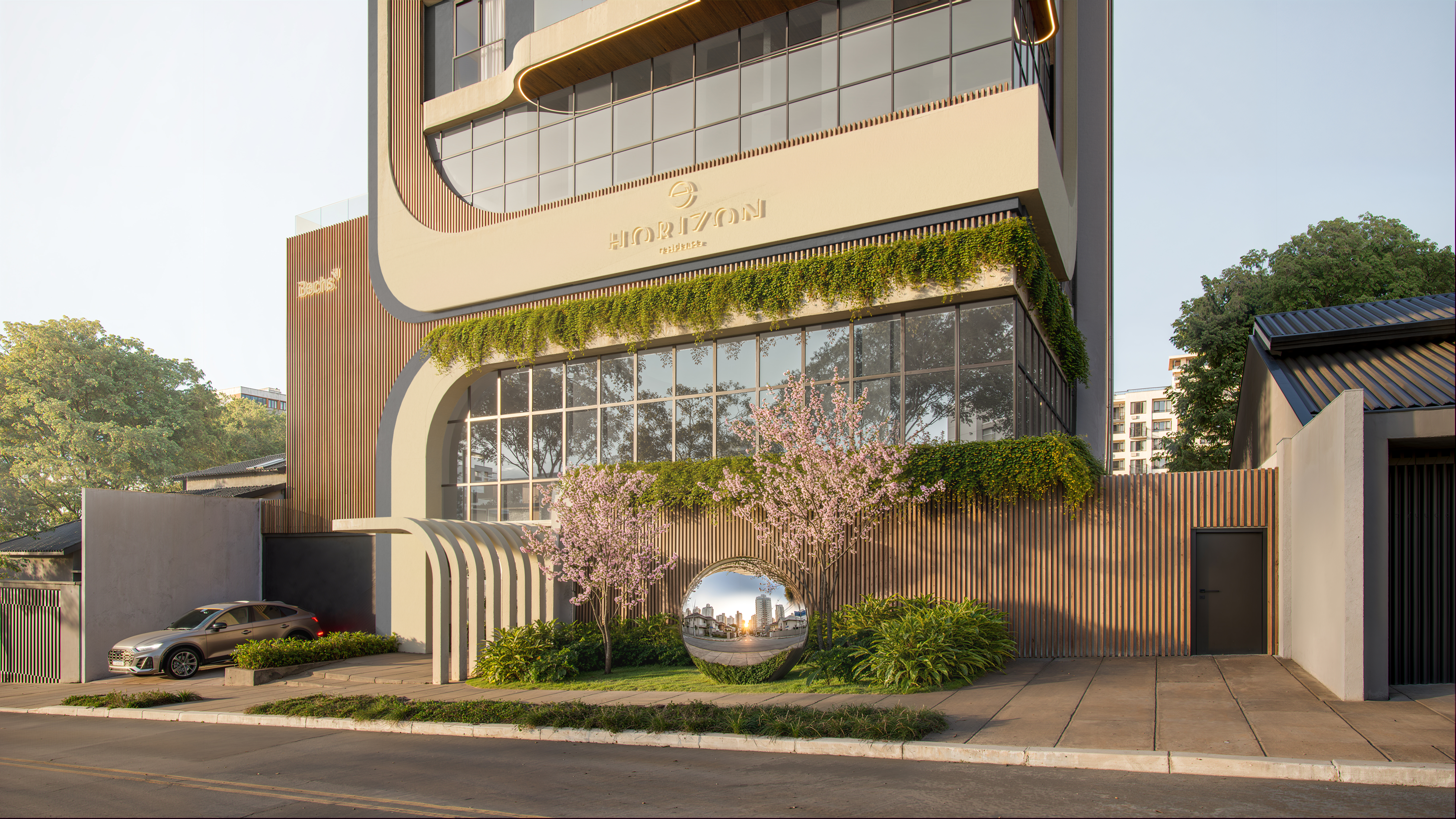 Horizon Residence — fachada golden hour
